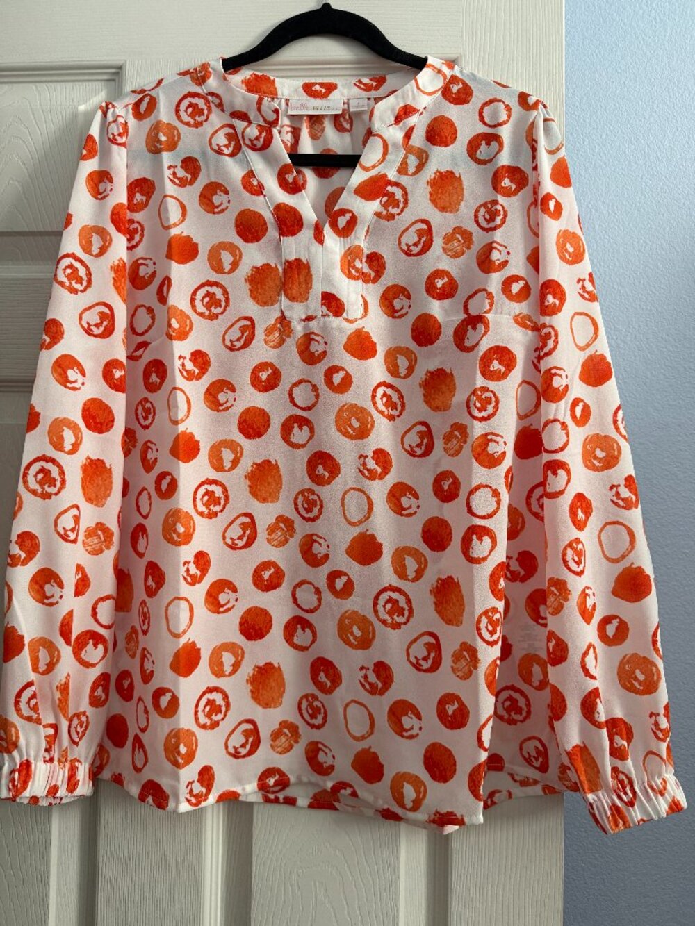 Belle by Kim Gravel Mega Dot Blouse